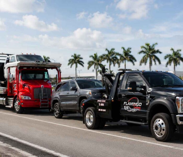 service light and heavy duty towing flamingo
